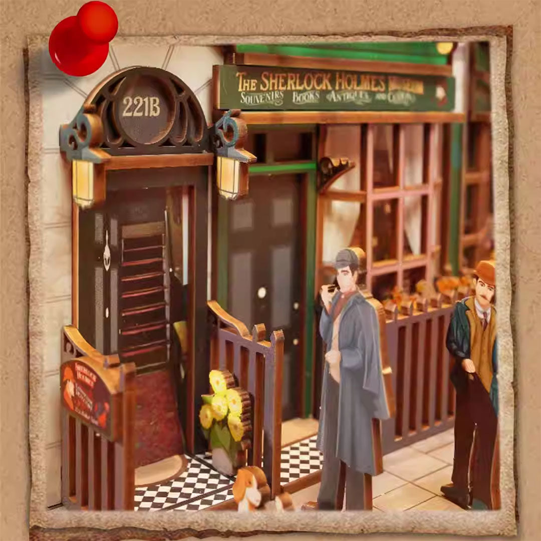 221B Baker Street 3D Wooden Puzzle Book Nook