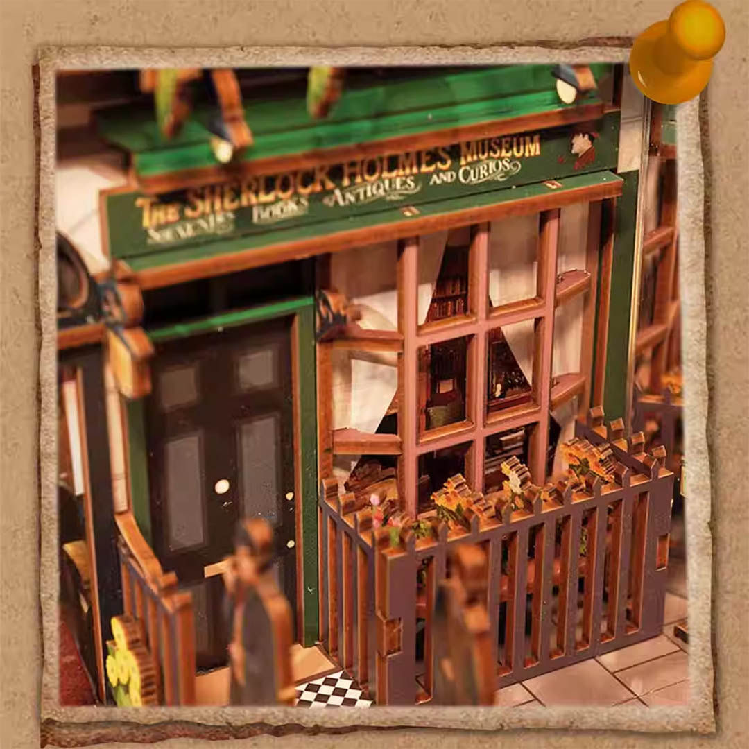 221B Baker Street 3D Wooden Puzzle Book Nook