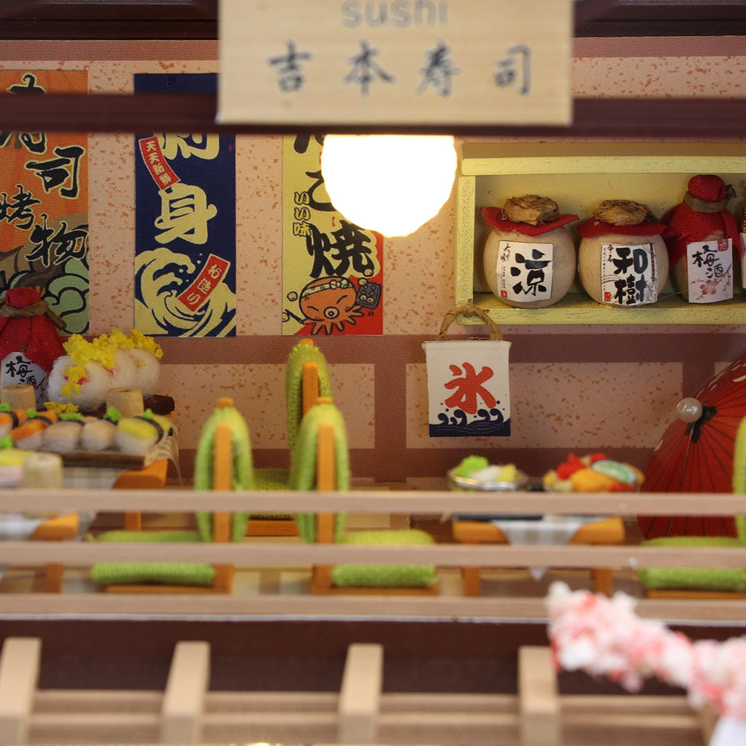 Japanese Style Gibbon Sushi Miniature Dollhouse