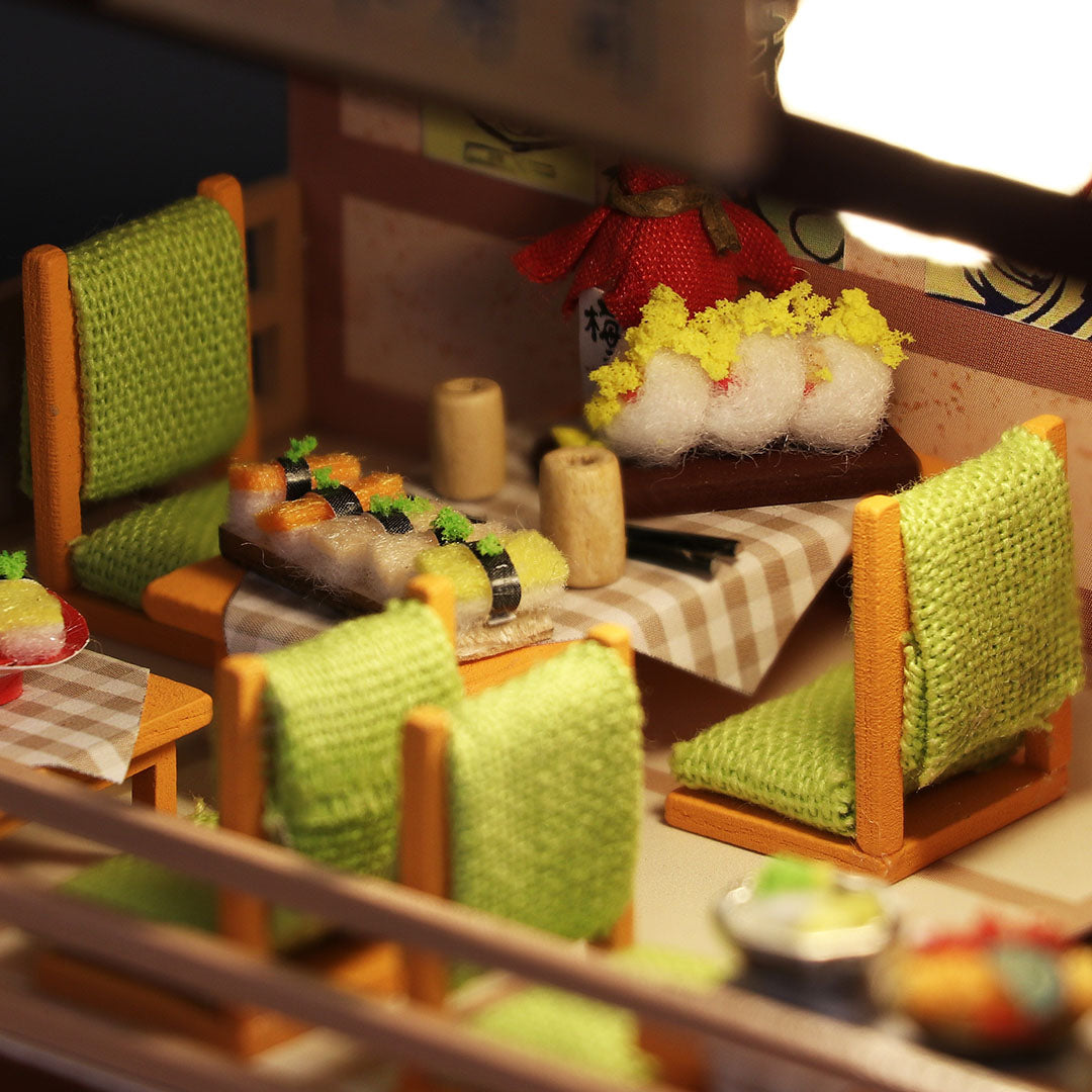 Japanese Style Gibbon Sushi Miniature Dollhouse