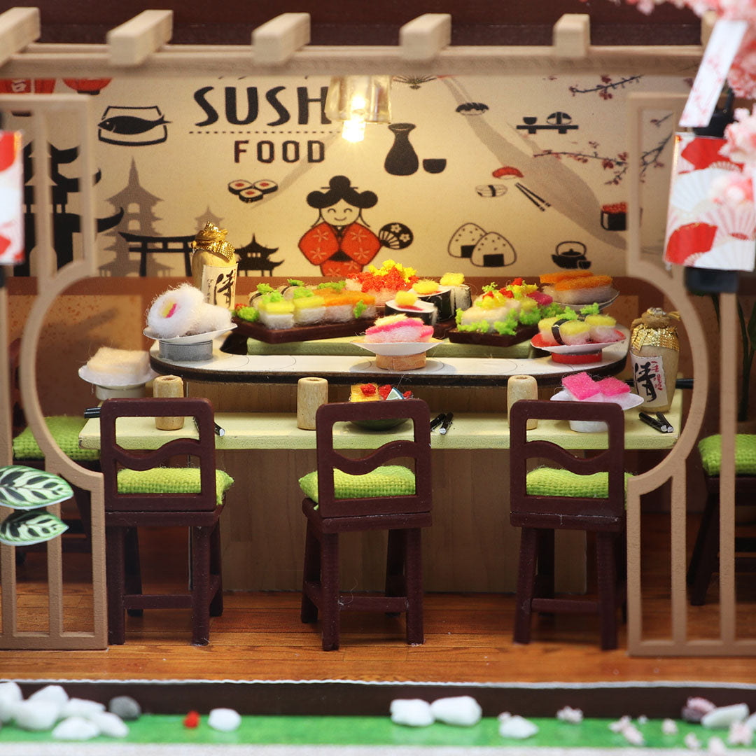 Japanese Style Gibbon Sushi Miniature Dollhouse