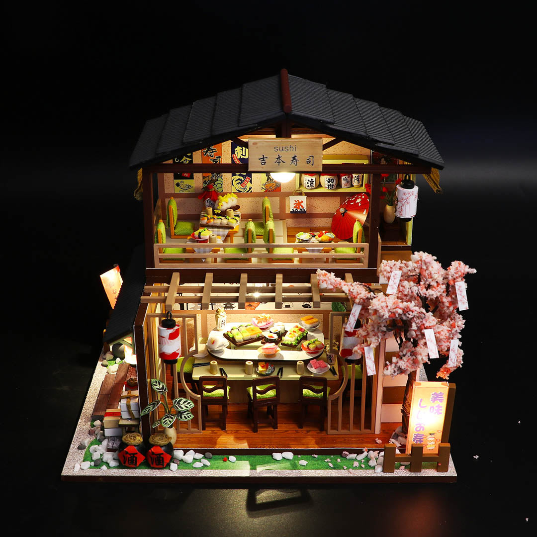 Japanese Style Gibbon Sushi Miniature Dollhouse