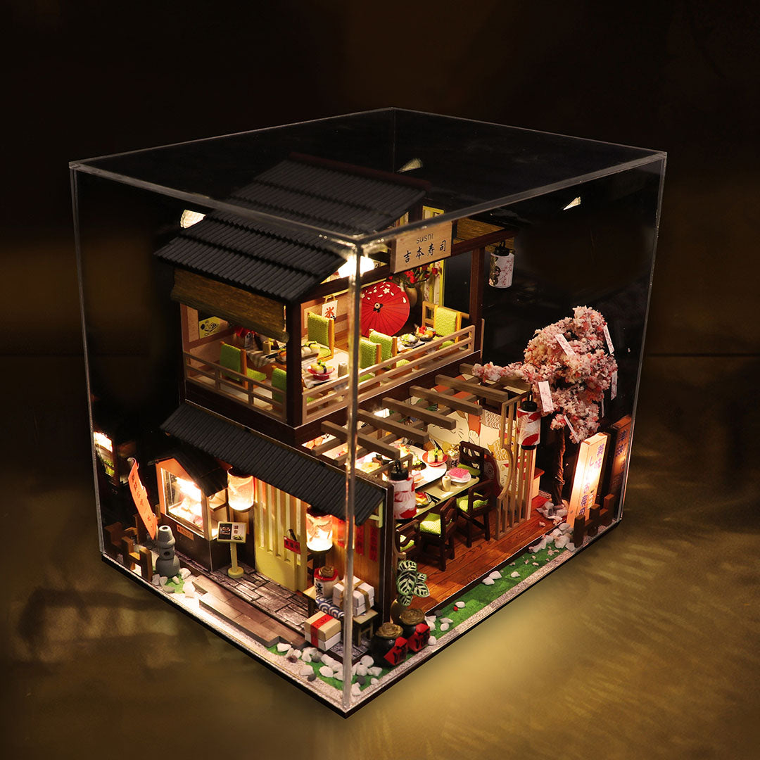Japanese Style Gibbon Sushi Miniature Dollhouse