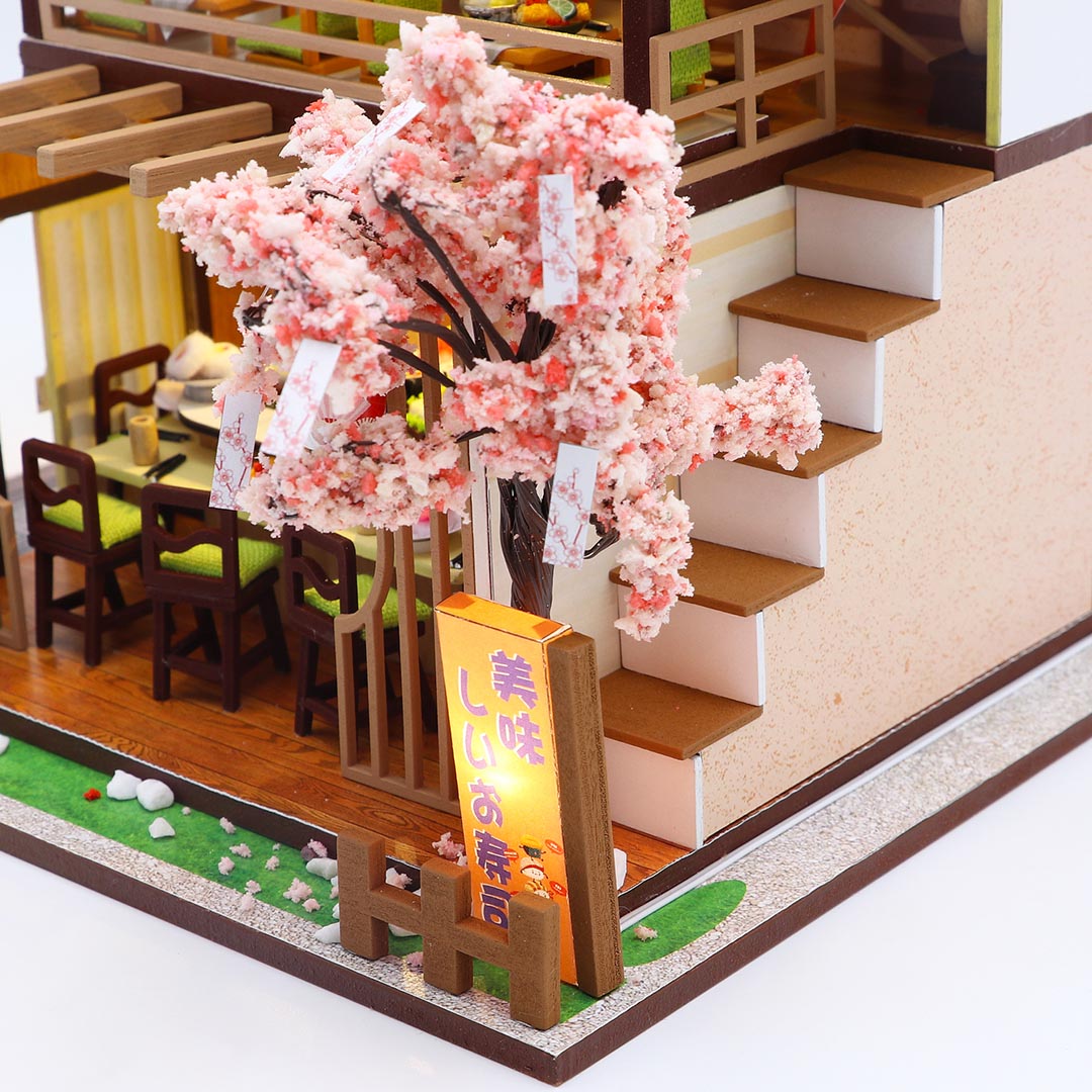 Japanese Style Gibbon Sushi Miniature Dollhouse