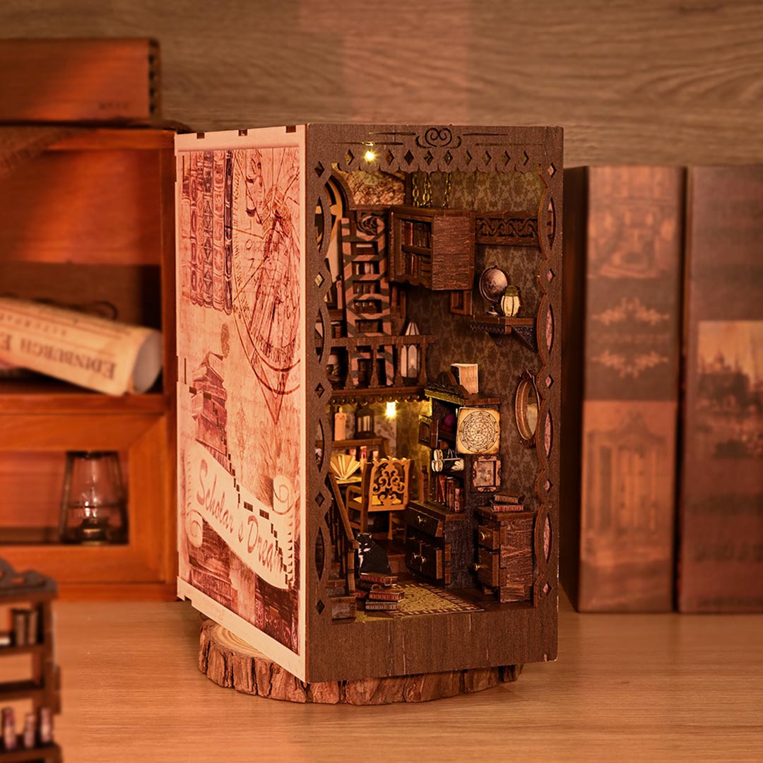 Scholar Dream 3D Wooden Puzzle Book Nook