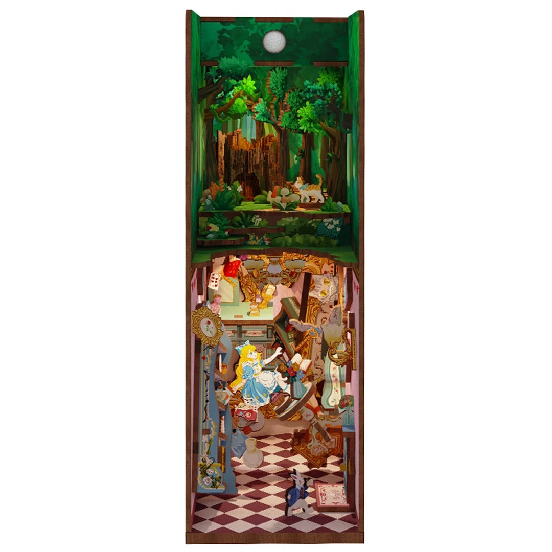 Alice in Wonderland Wooden Puzzle Book Nook Kit