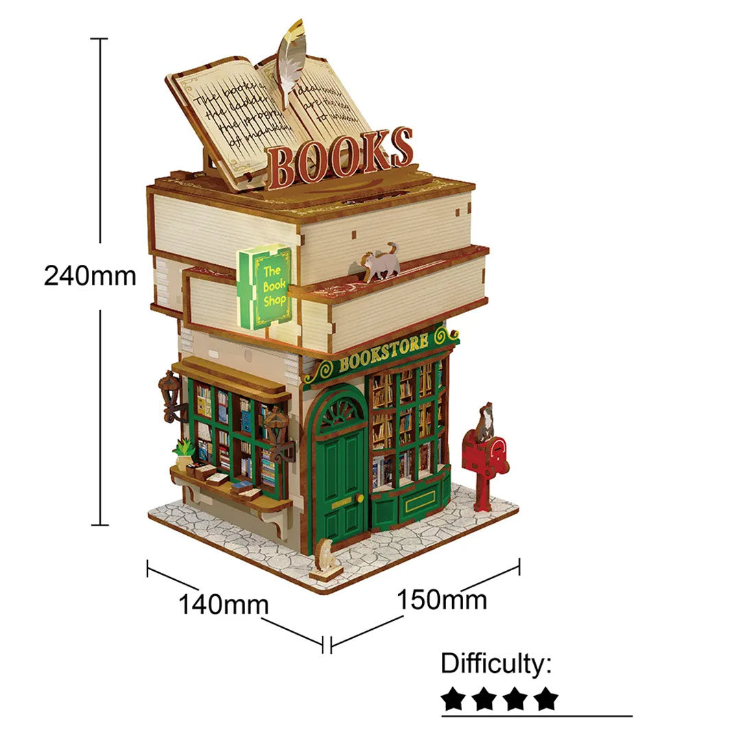 Time Bookstore 3D Puzzle Model Doll House