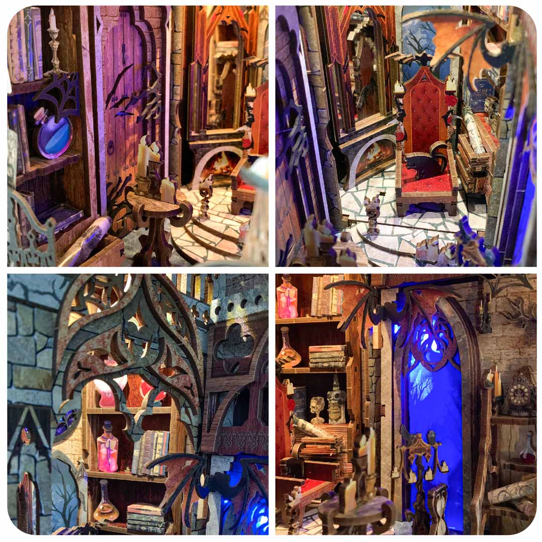 Twilight Castle 3D Wooden Puzzle Book Nook