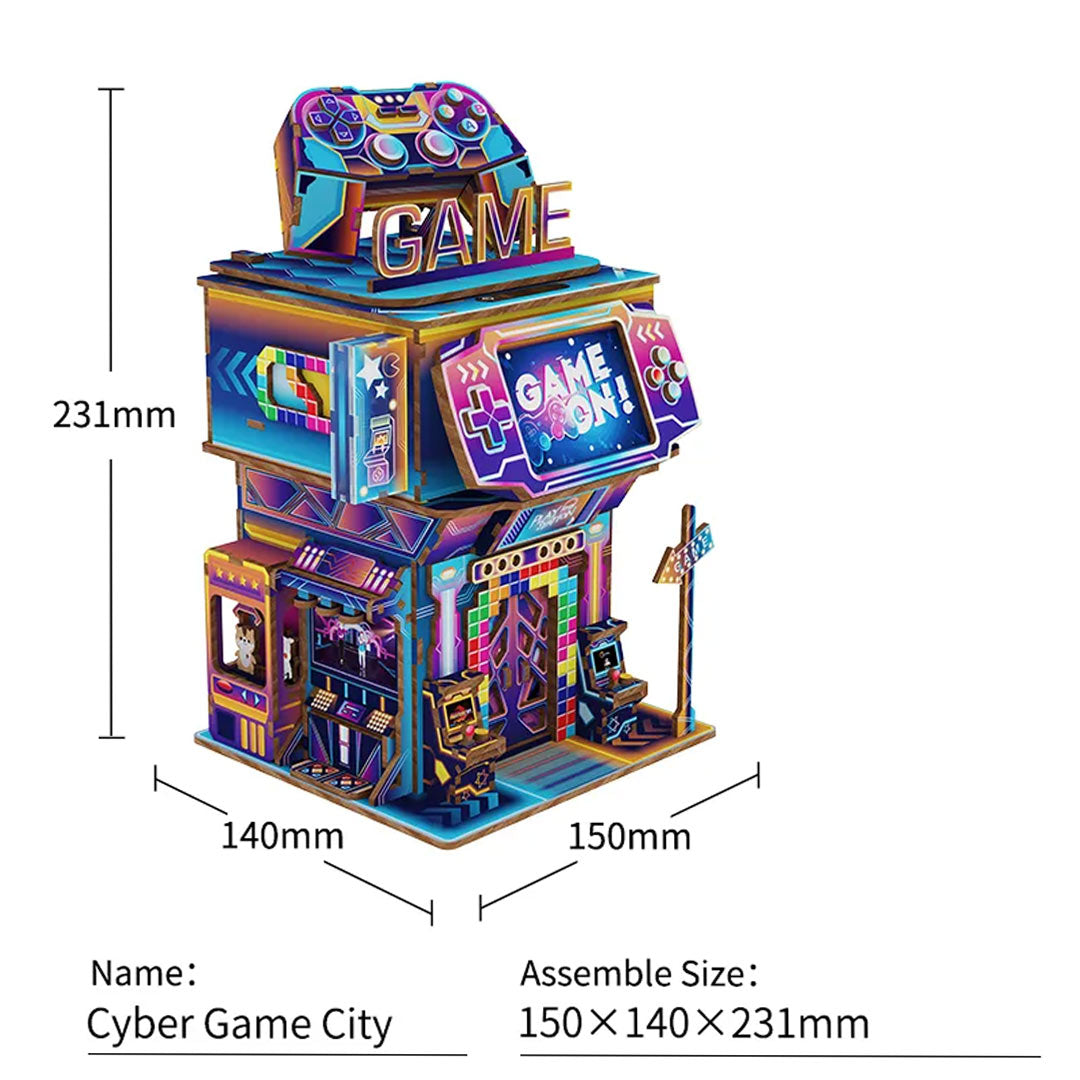 Cyber Game City 3D DIY Miniature Kit