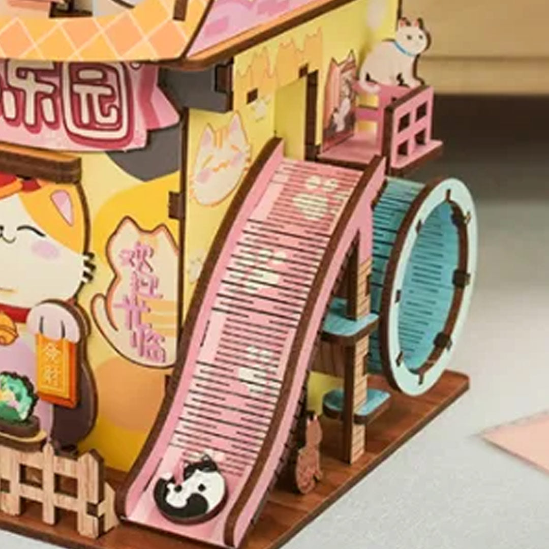 Cats' House Desk Bin DIY Miniature