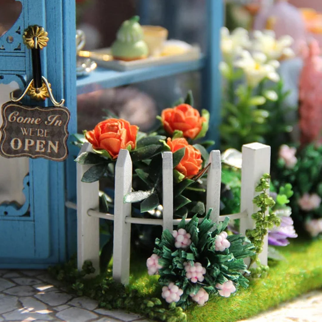 Rose Garden Tea House DIY Dollhouse Kit