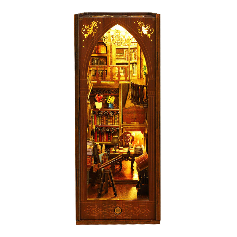Library Of Books Wooden Puzzle Book Nook Bookshelf Insert – Fifijoy